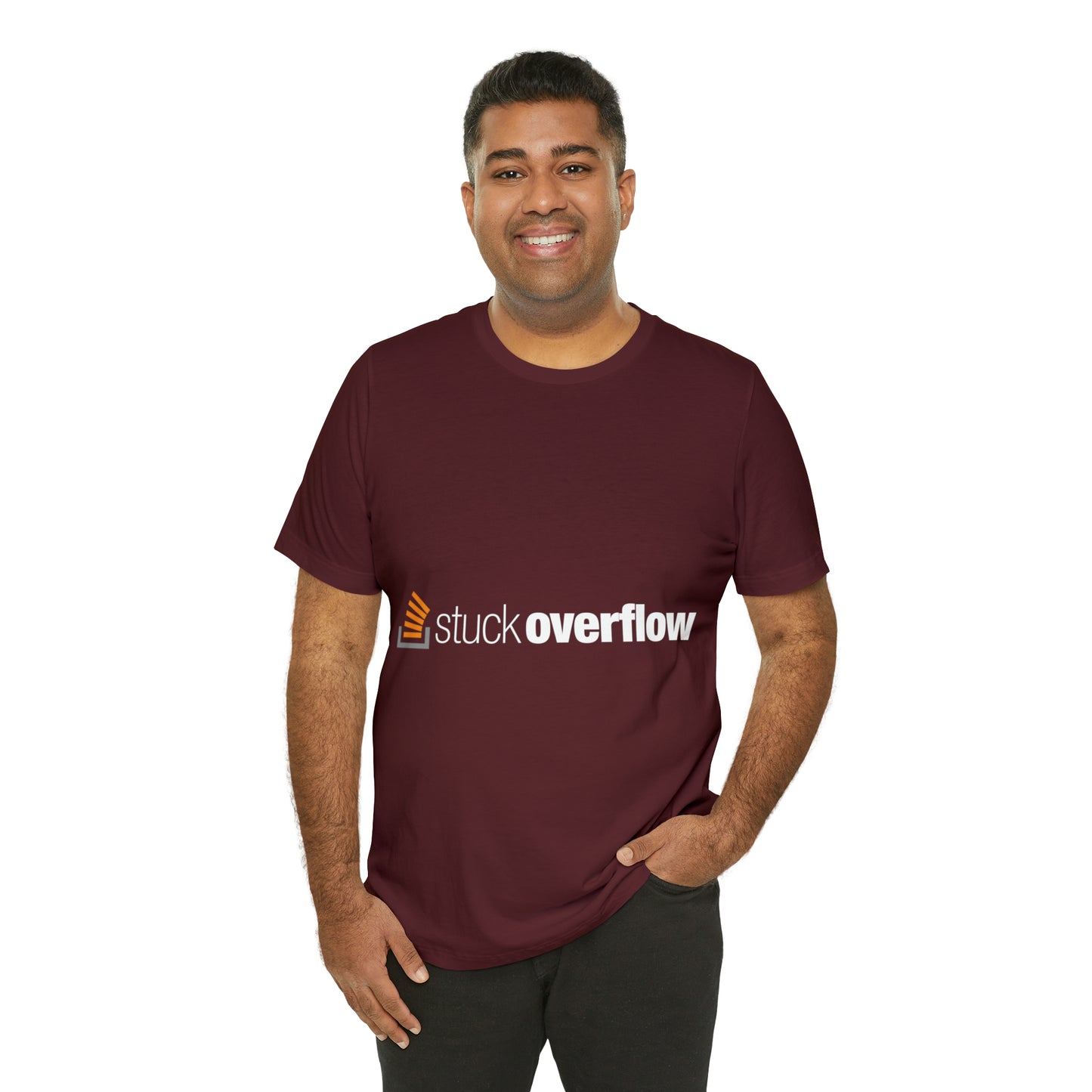 Stack Overflow Funny IT Developer Programming Nerdy Unisex Jersey Short Sleeve T-Shirt