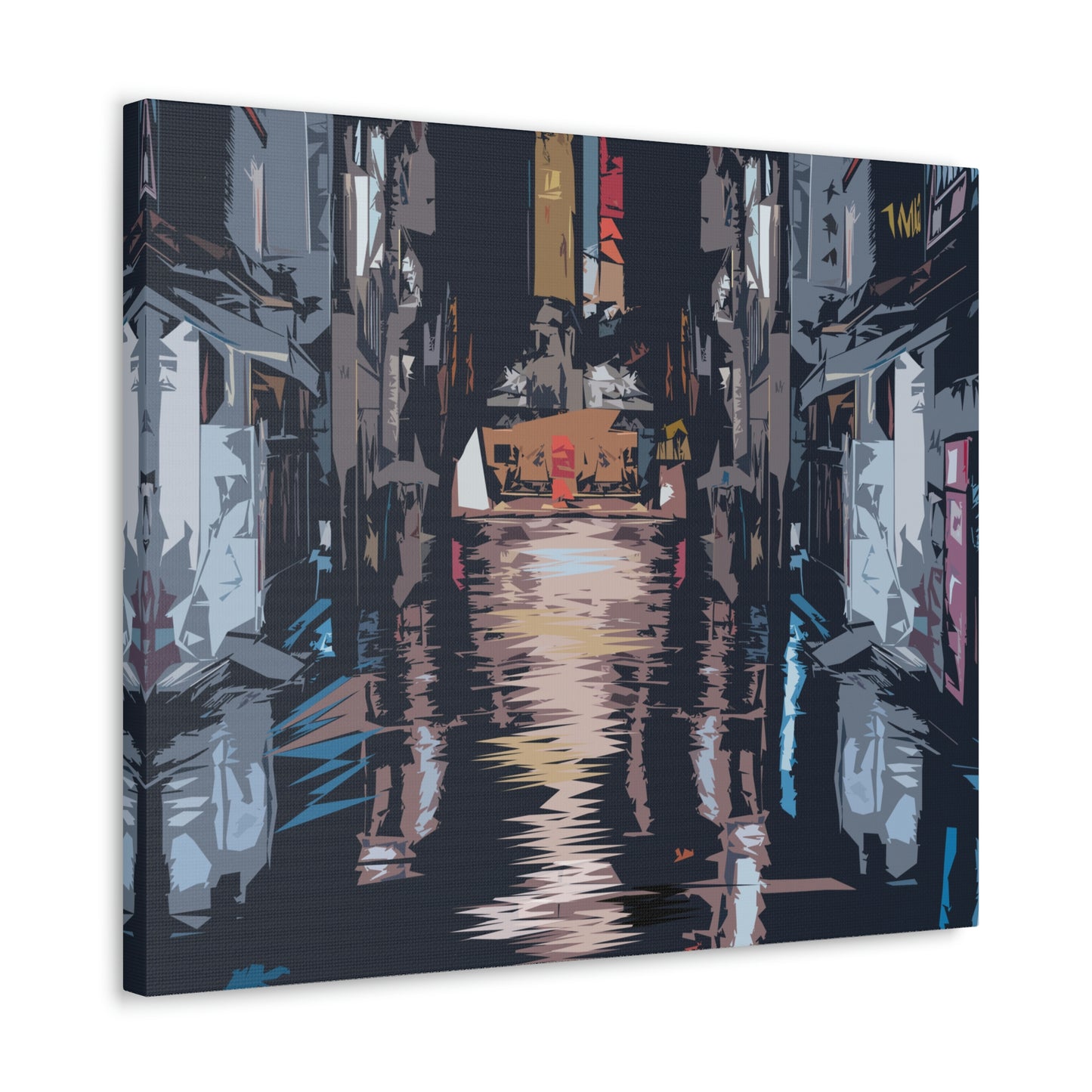 City Night Modern Abstract Classic Art Canvas Gallery Wraps