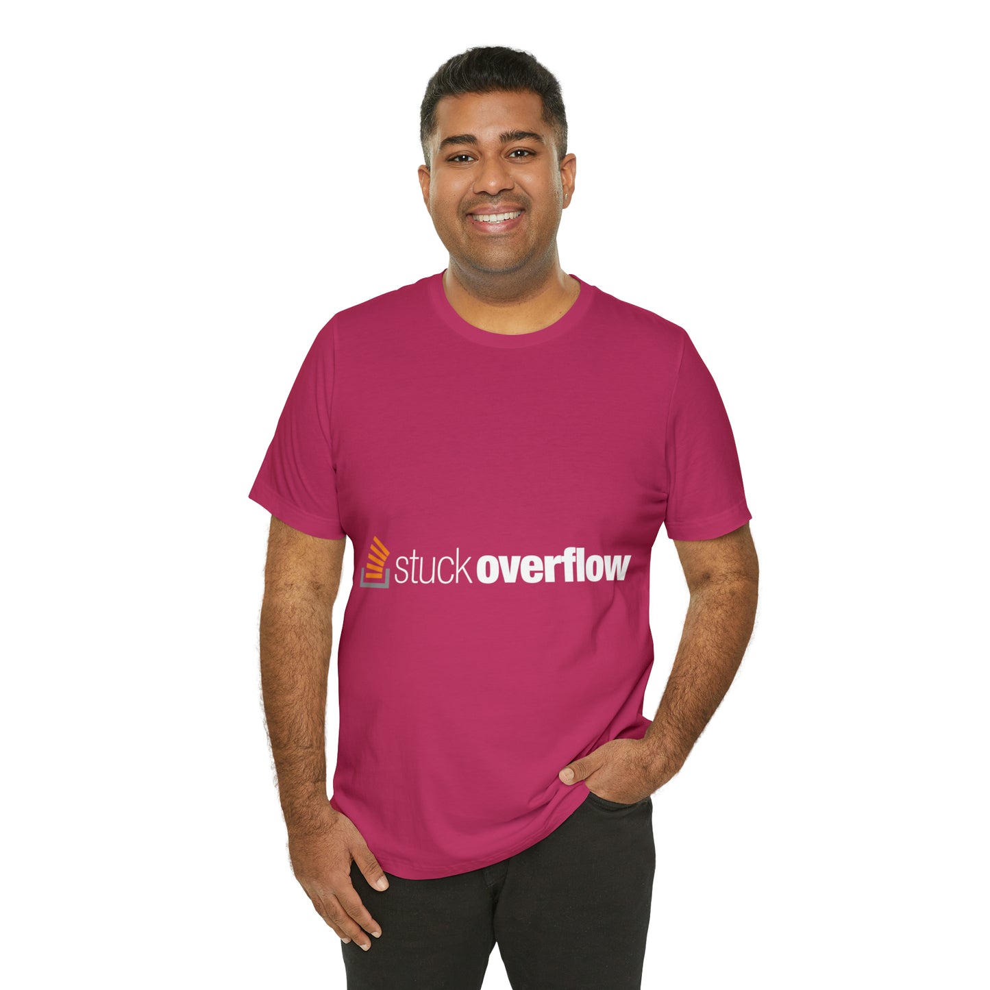 Stack Overflow Funny IT Developer Programming Nerdy Unisex Jersey Short Sleeve T-Shirt