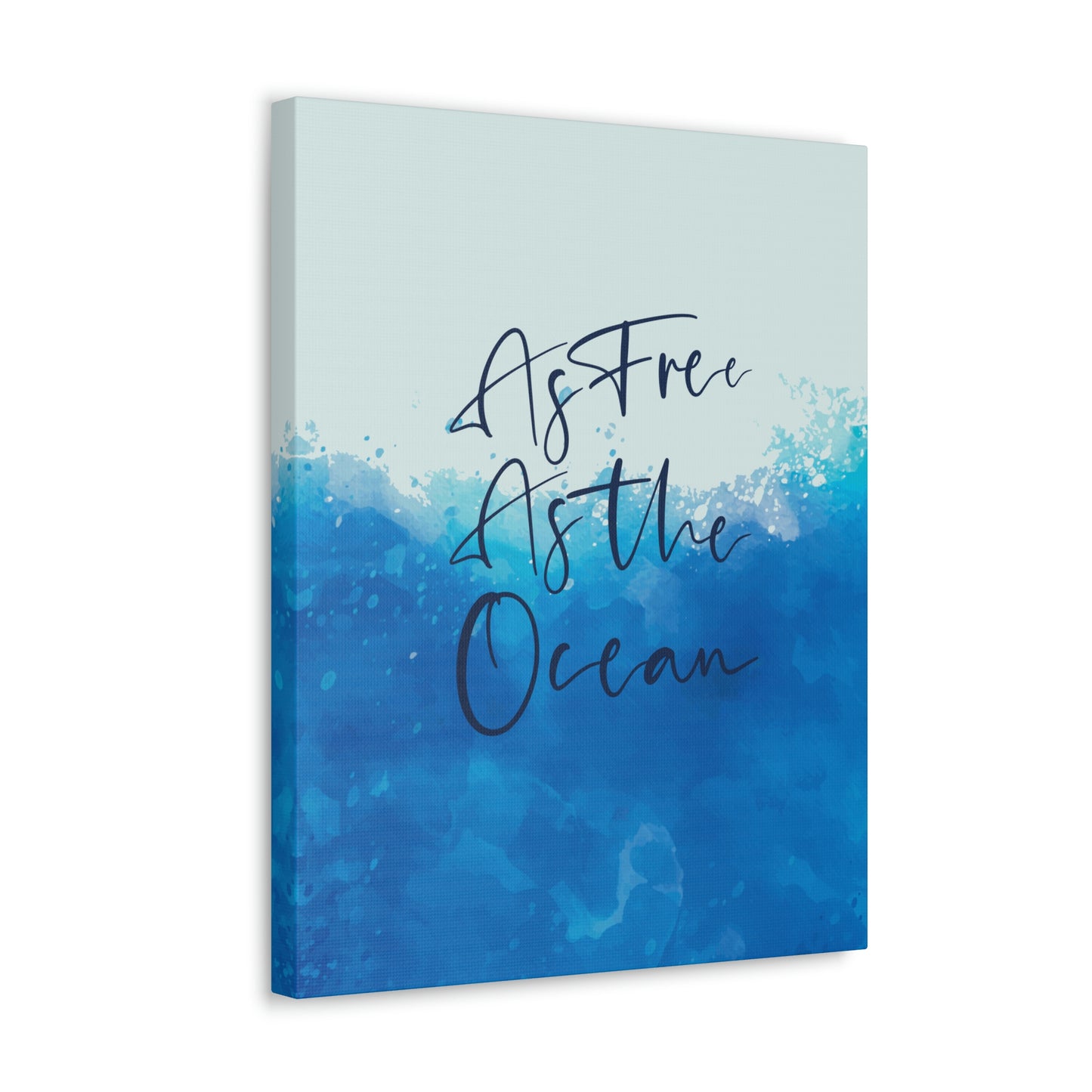 As Free As The Ocean Relationship Quotes Aesthetic Classic Art Canvas Gallery Wraps