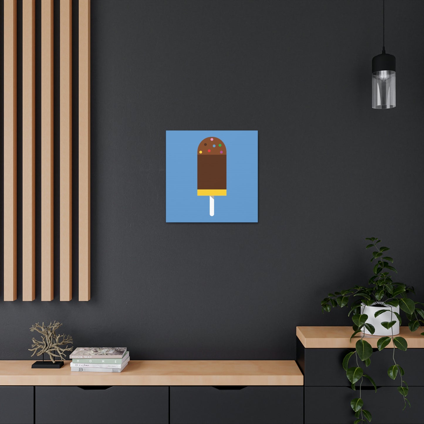 Ice Cream Lover Minimal Abstract Aesthetic Classic Art Canvas Gallery Wraps