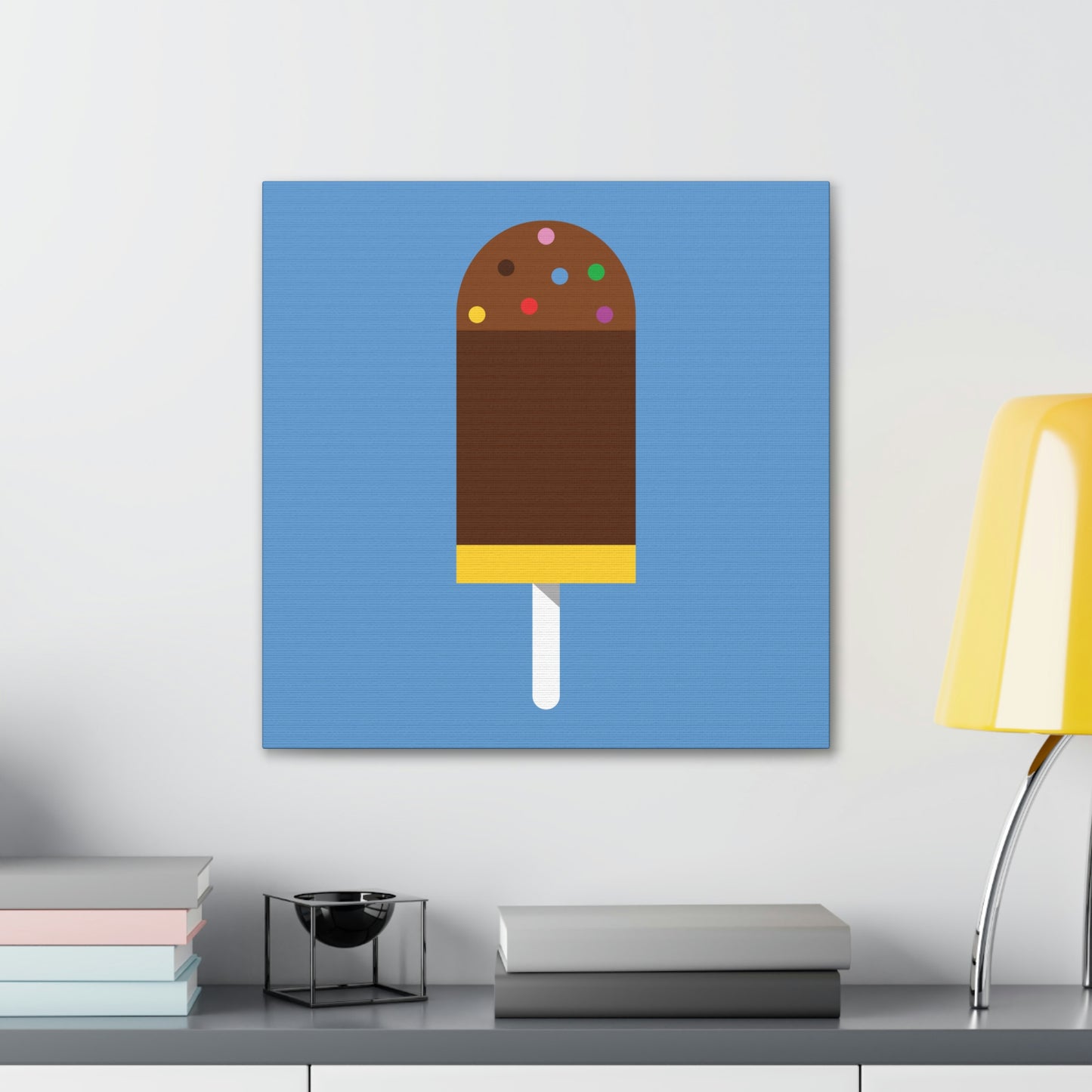 Ice Cream Lover Minimal Abstract Aesthetic Classic Art Canvas Gallery Wraps