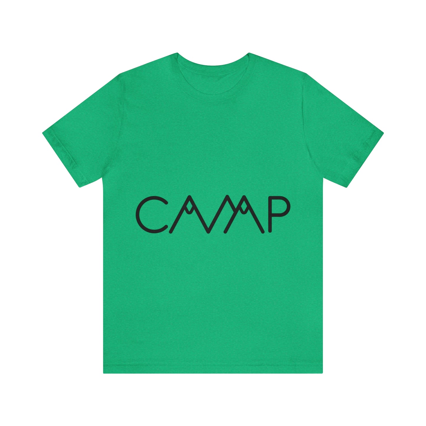 Camping Typography Minimal Art Unisex Jersey Short Sleeve T-Shirt