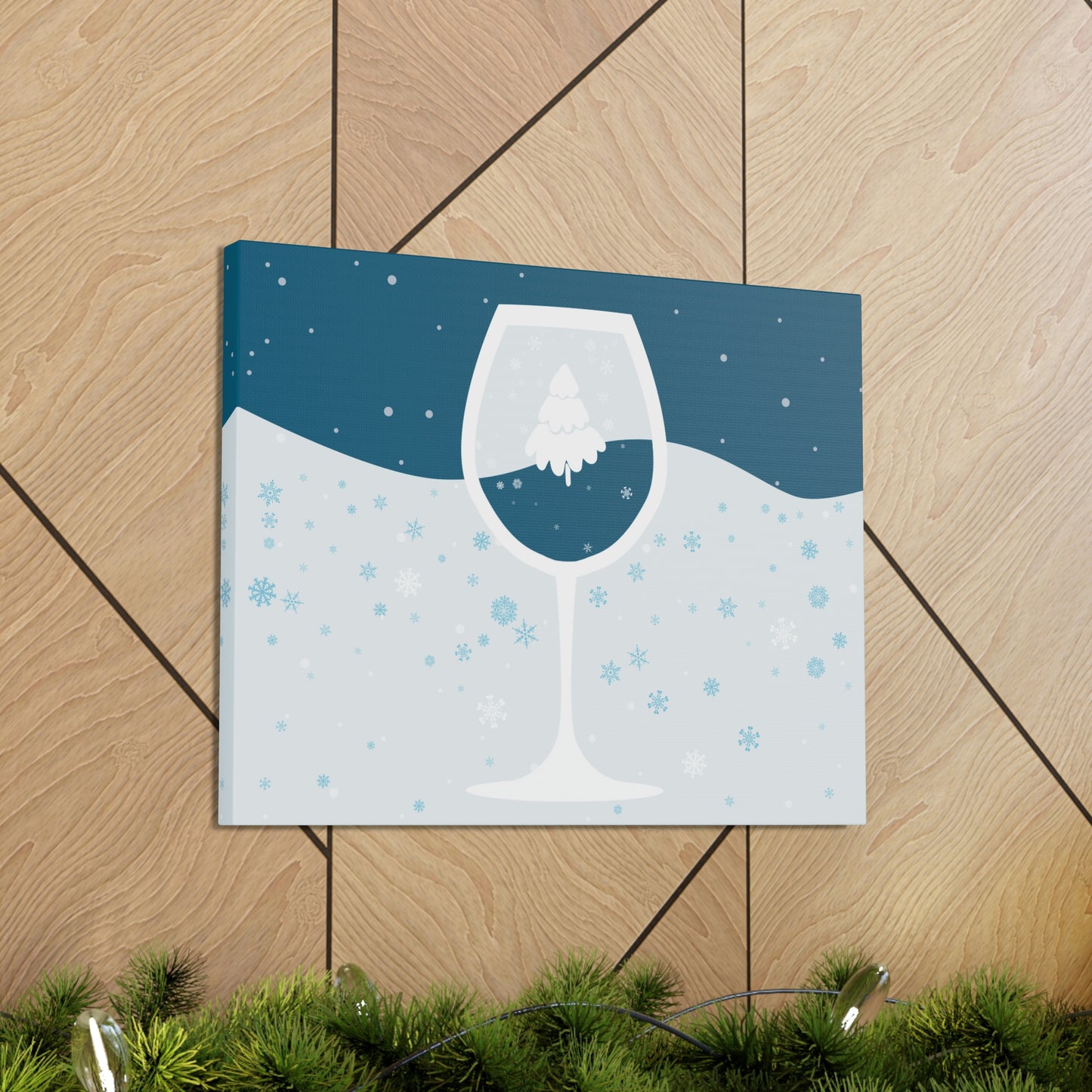 Ice Wine Winter Holidays Aesthetic Classic Art Canvas Gallery Wraps