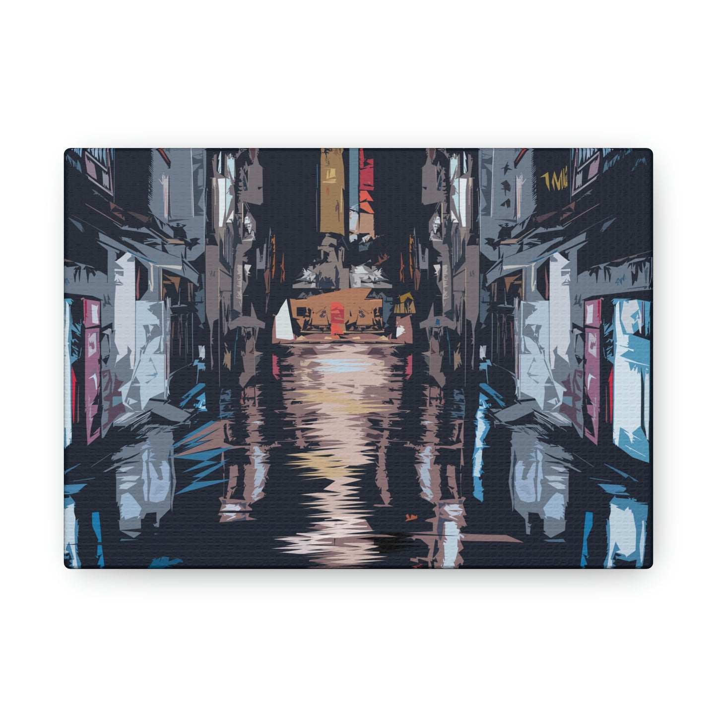 City Night Modern Abstract Classic Art Canvas Gallery Wraps