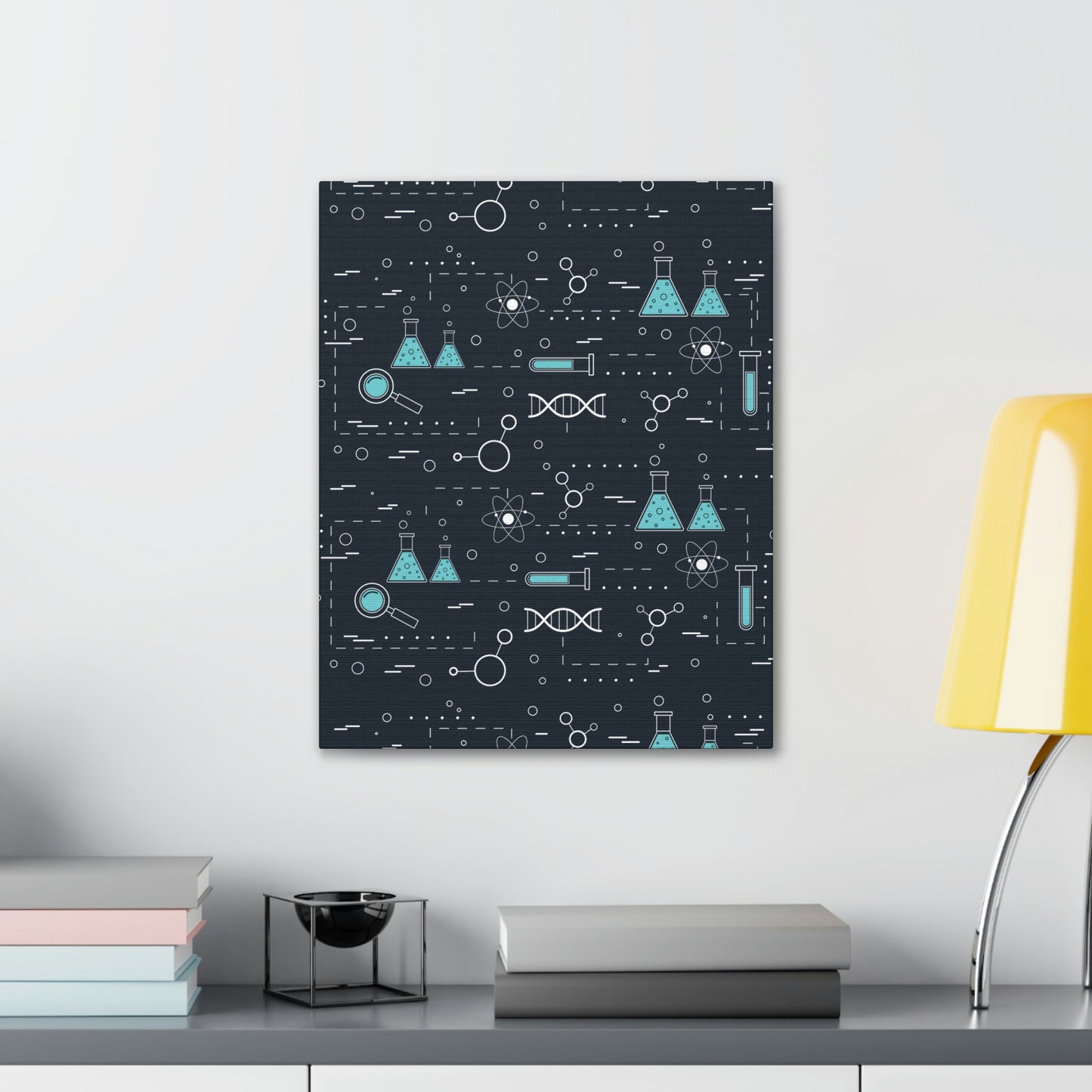 Chemistry Science Biology Pattern Scientist Educational Aesthetic Classic Art Canvas Gallery Wraps