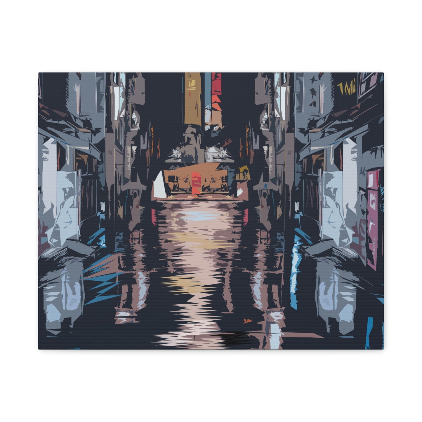 City Night Modern Abstract Classic Art Canvas Gallery Wraps