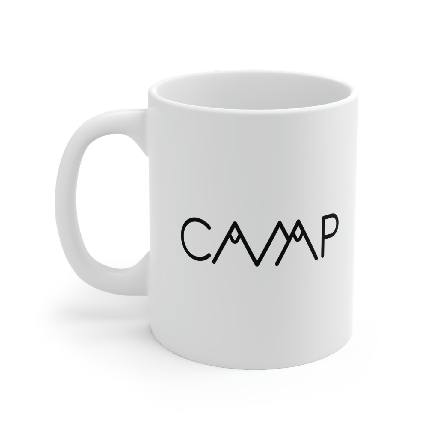 Camping Typography Minimal Art Ceramic Mug 11oz