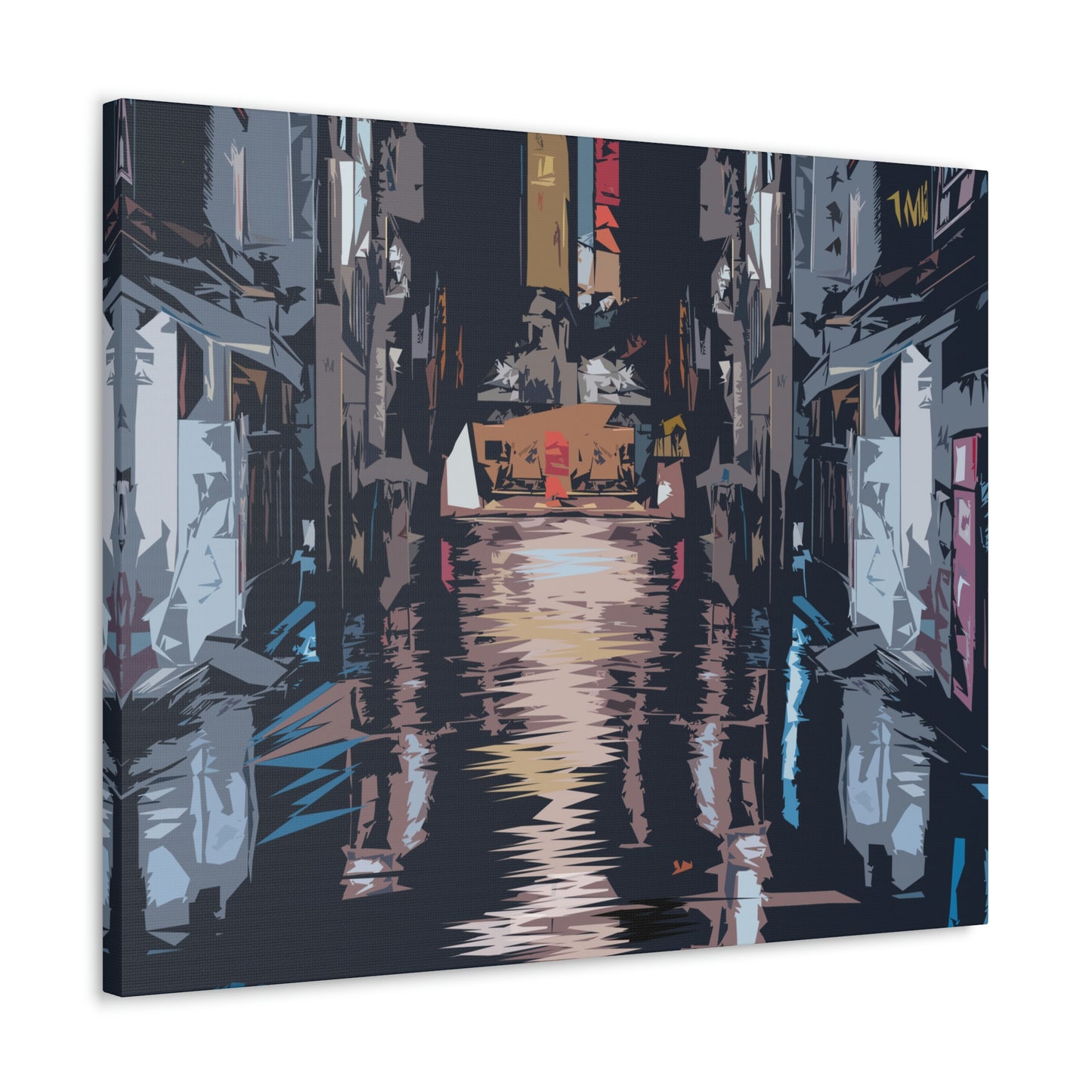 City Night Modern Abstract Classic Art Canvas Gallery Wraps