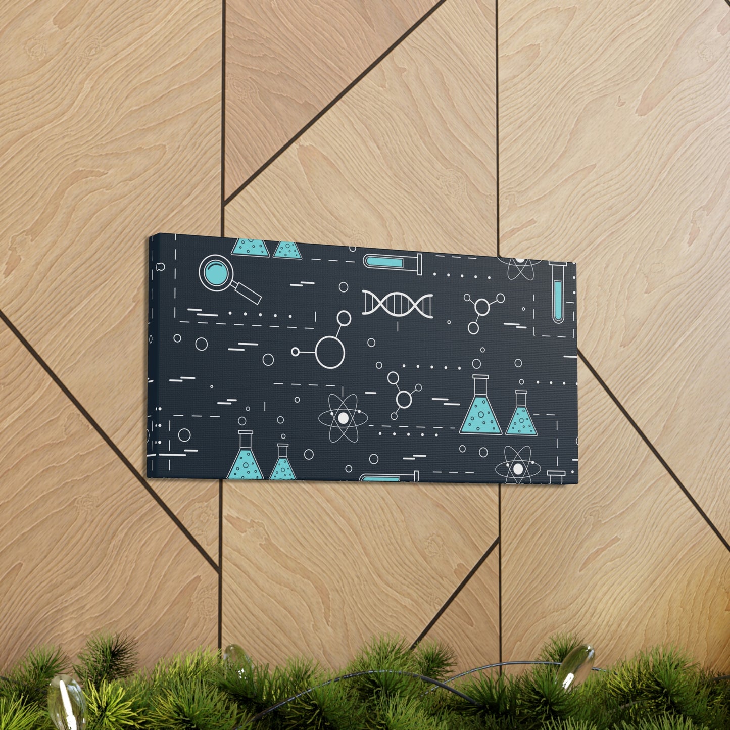 Chemistry Science Biology Pattern Scientist Educational Aesthetic Classic Art Canvas Gallery Wraps