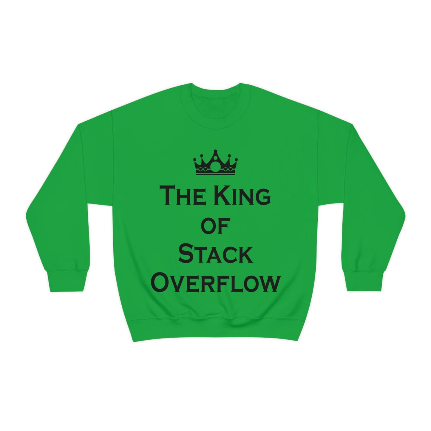 The King of Stack Overflow IT Funny Coding Unisex Heavy Blend™ Crewneck Sweatshirt