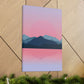 Landscape Mountains Nature Watercolor Sunset Water Classic Art Canvas Gallery Wraps