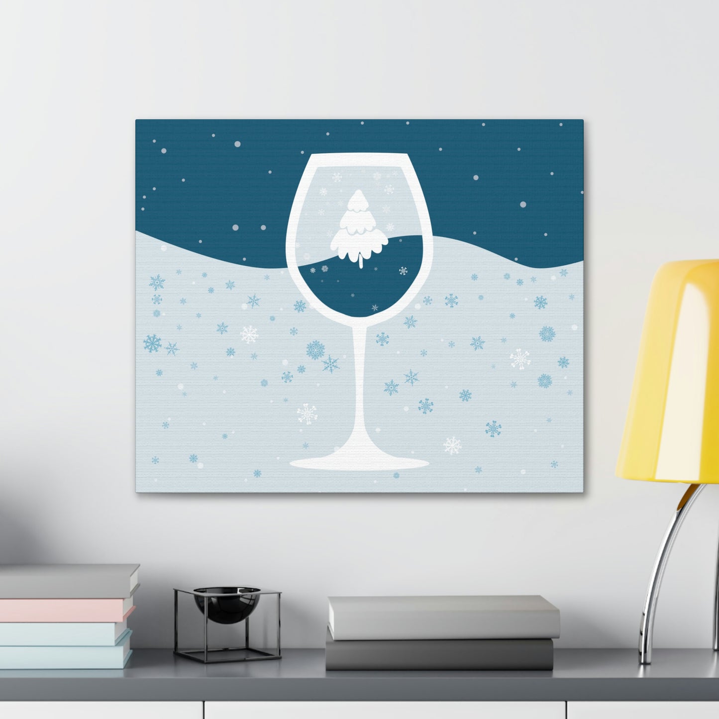 Ice Wine Winter Holidays Aesthetic Classic Art Canvas Gallery Wraps