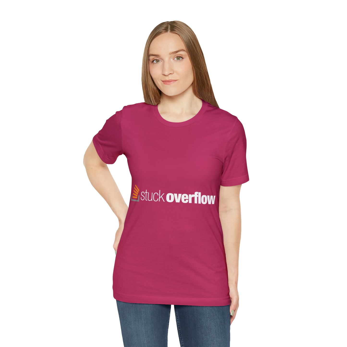 Stack Overflow Funny IT Developer Programming Nerdy Unisex Jersey Short Sleeve T-Shirt