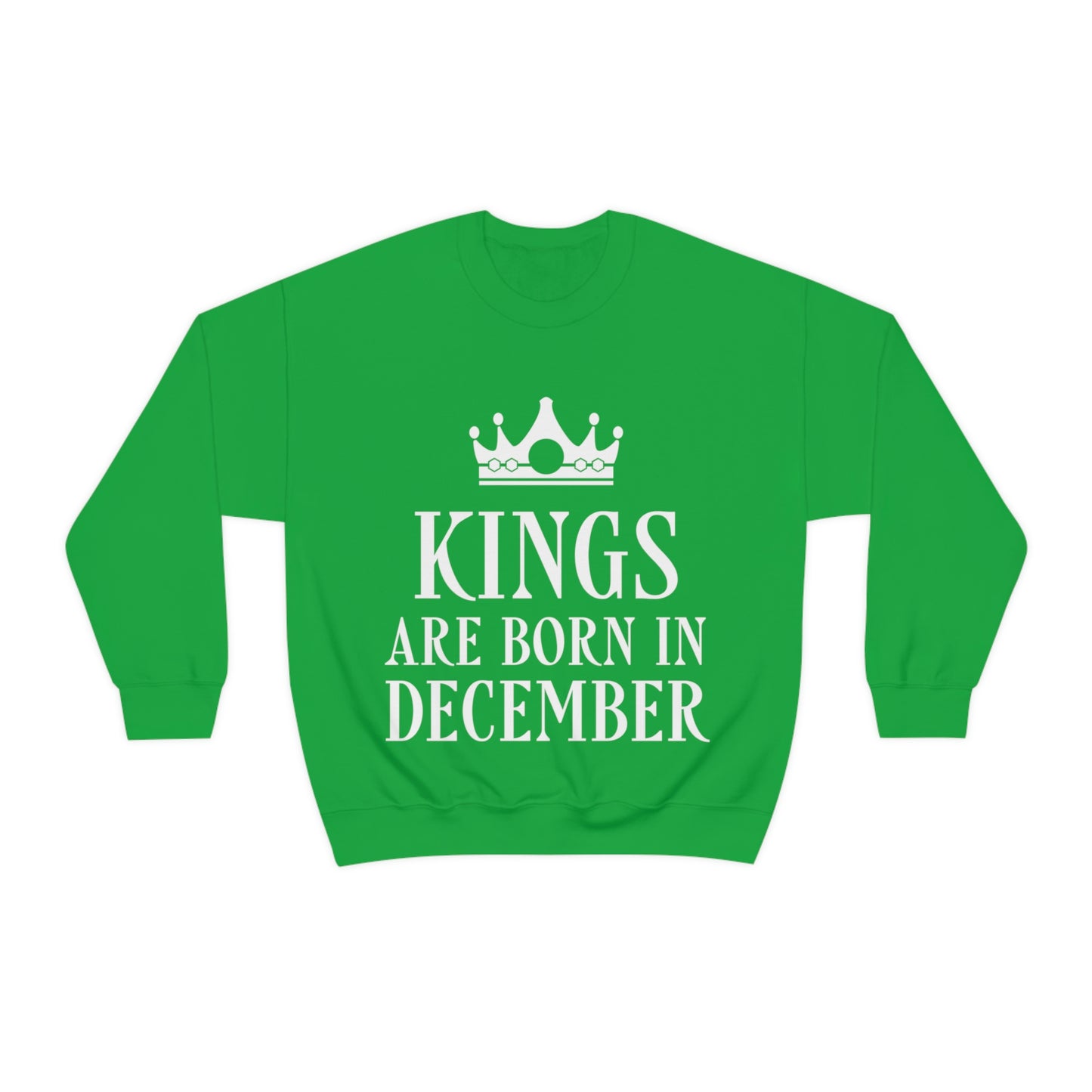 Kings Are Born in December Happy Birthday Unisex Heavy Blend™ Crewneck Sweatshirt