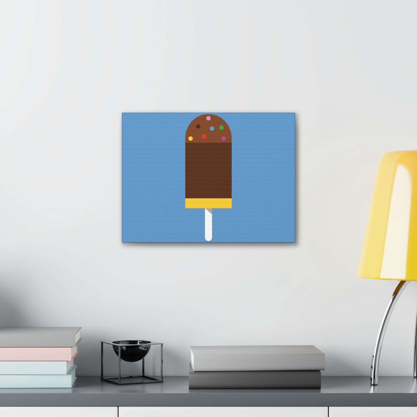 Ice Cream Lover Minimal Abstract Aesthetic Classic Art Canvas Gallery Wraps