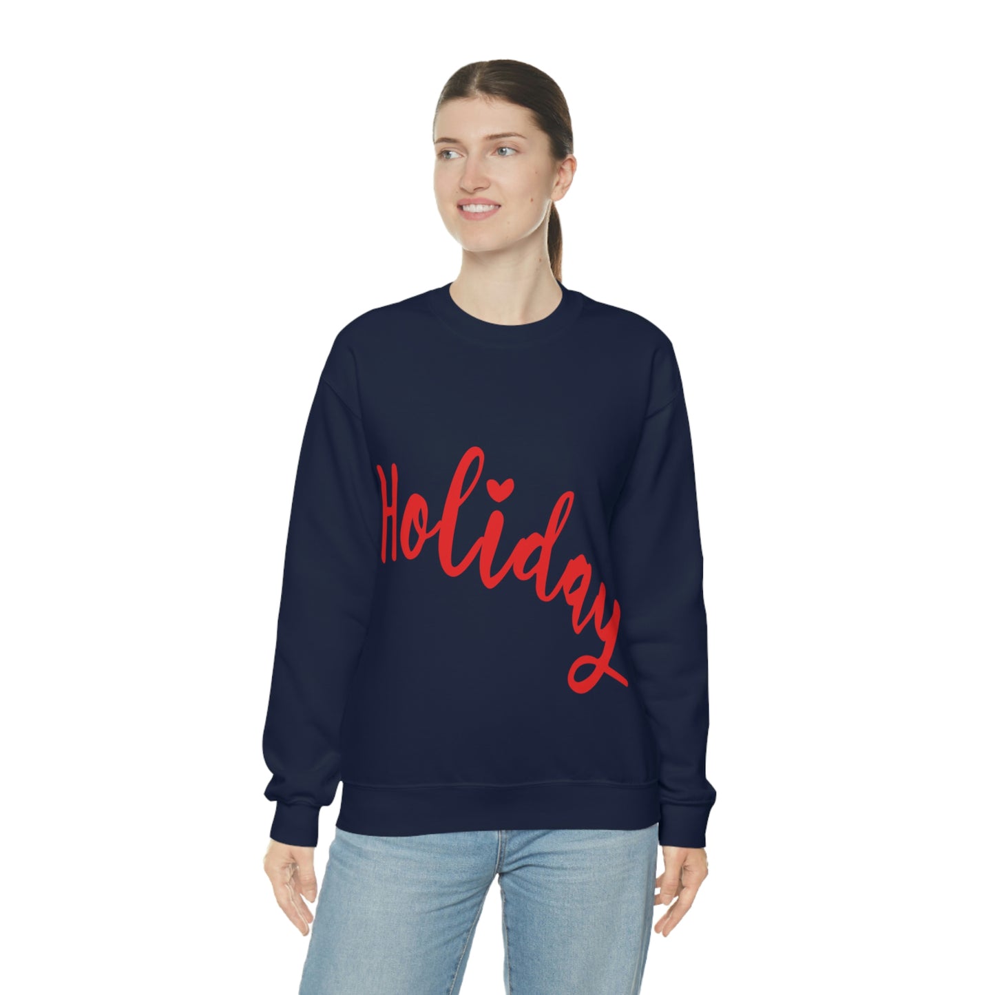 Holidays Red Text Weekend Quotes Unisex Heavy Blend™ Crewneck Sweatshirt