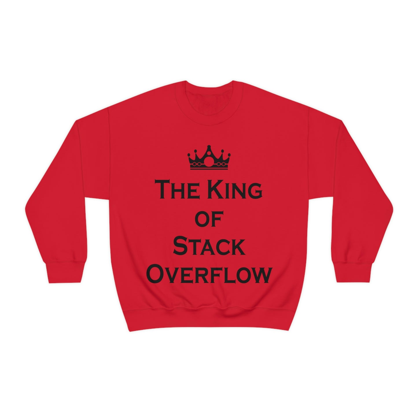 The King of Stack Overflow IT Funny Coding Unisex Heavy Blend™ Crewneck Sweatshirt