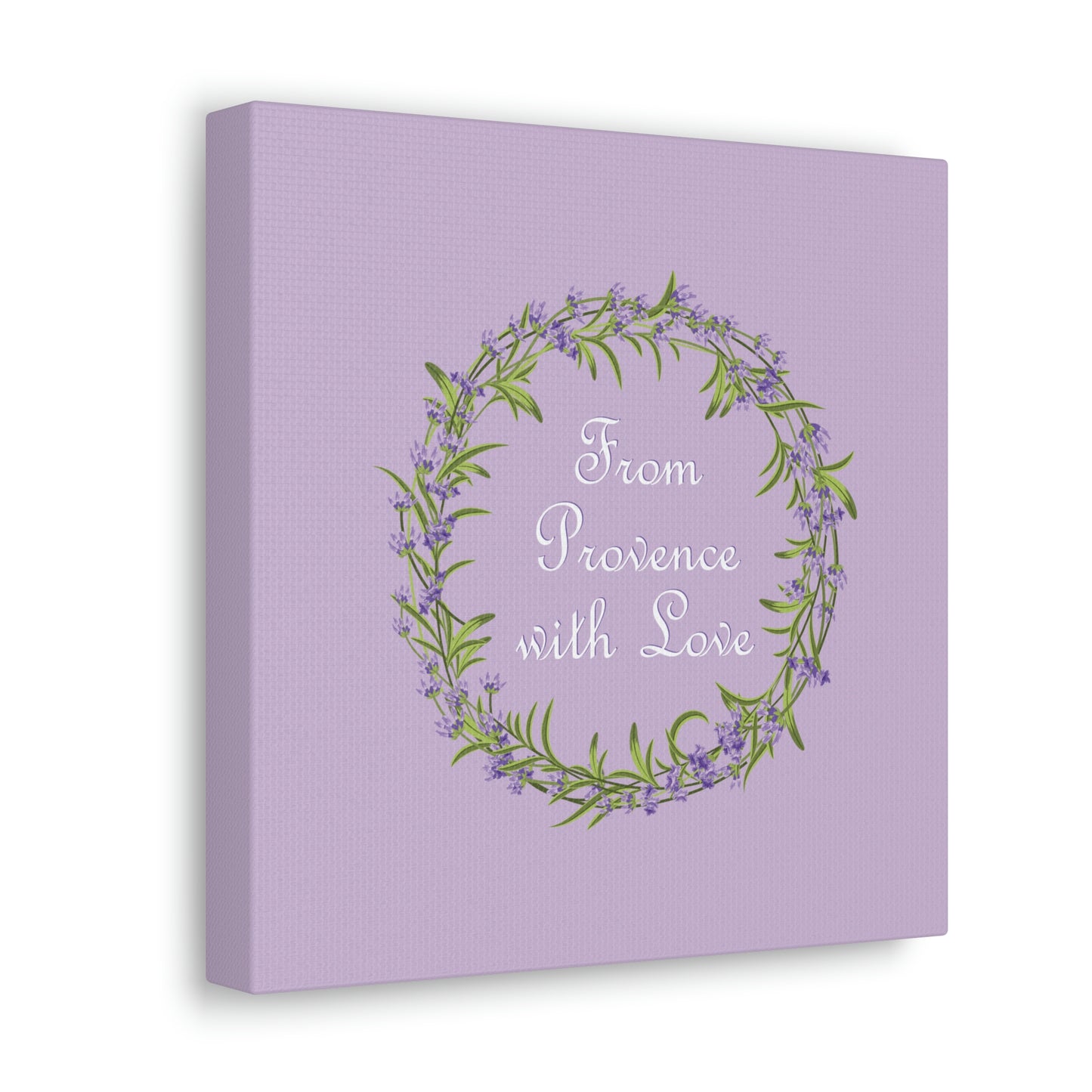 From Provence with love Lavender Frame Aesthetic Classic Art Canvas Gallery Wraps