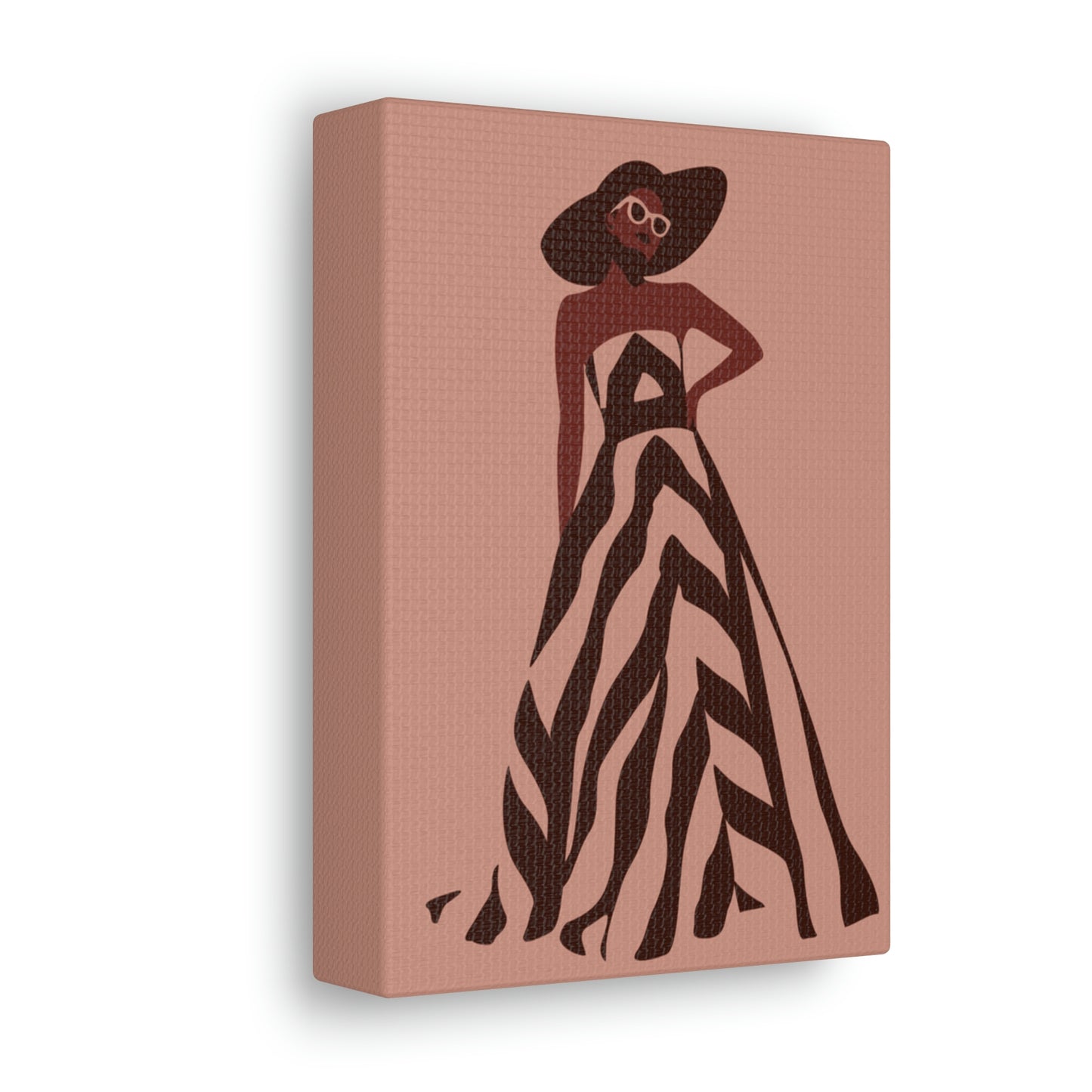 Retro Movies Woman in Dress Vintage Film Lover Classic Art Canvas Gallery Wraps