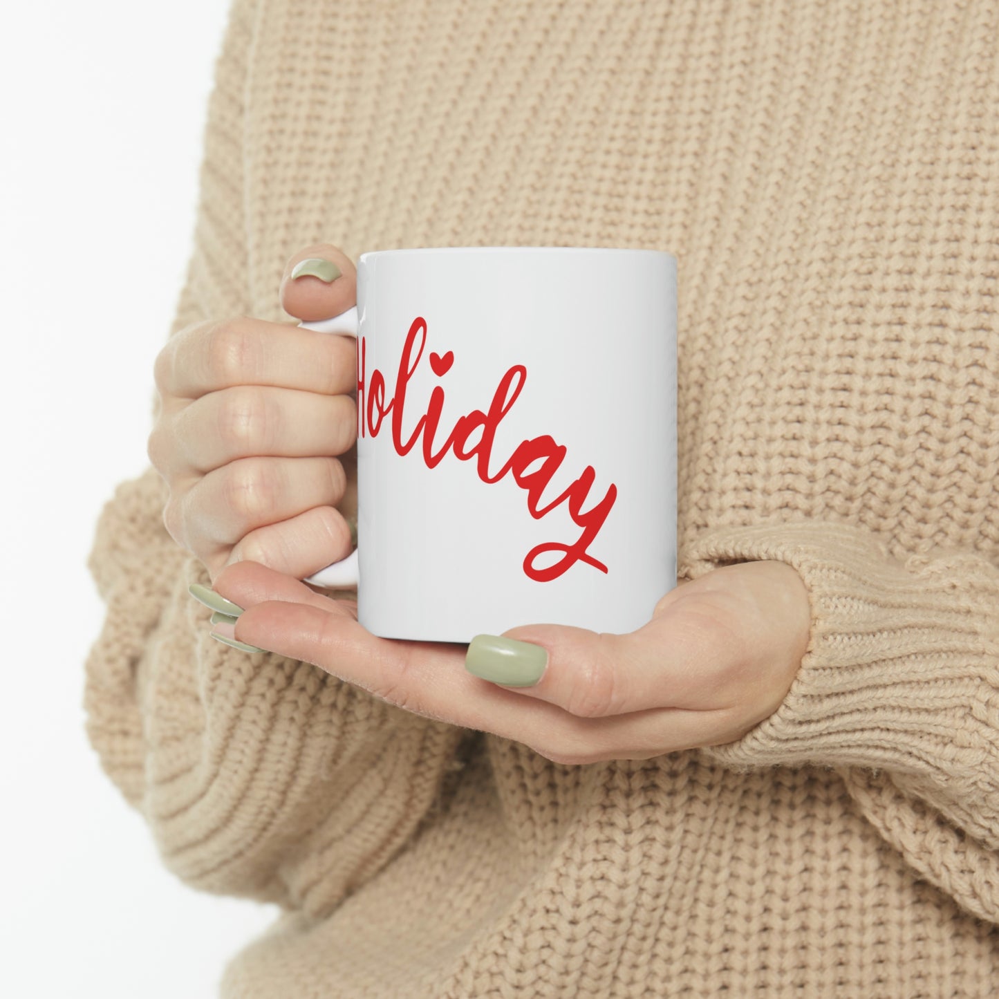 Holidays Red Text Weekend Quotes Ceramic Mug 11oz