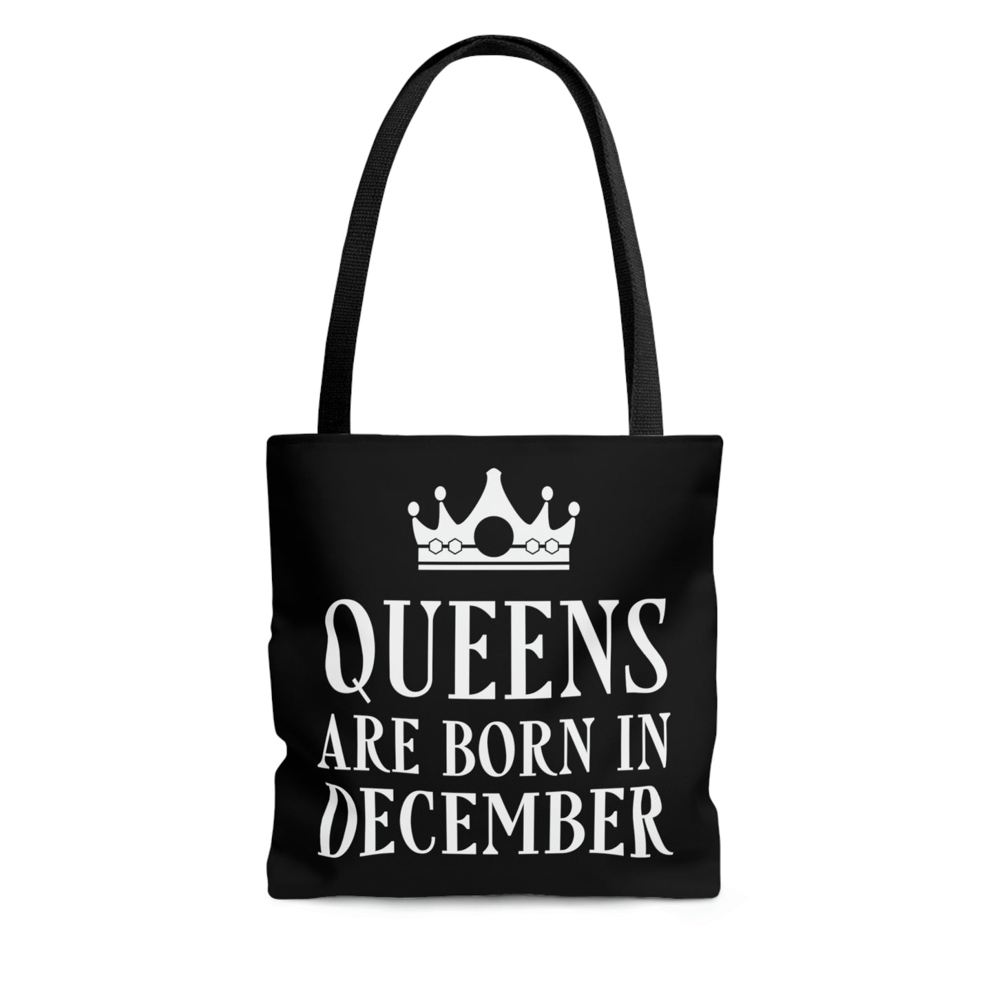 Queens Are Born in December Happy Birthday AOP Tote Bag