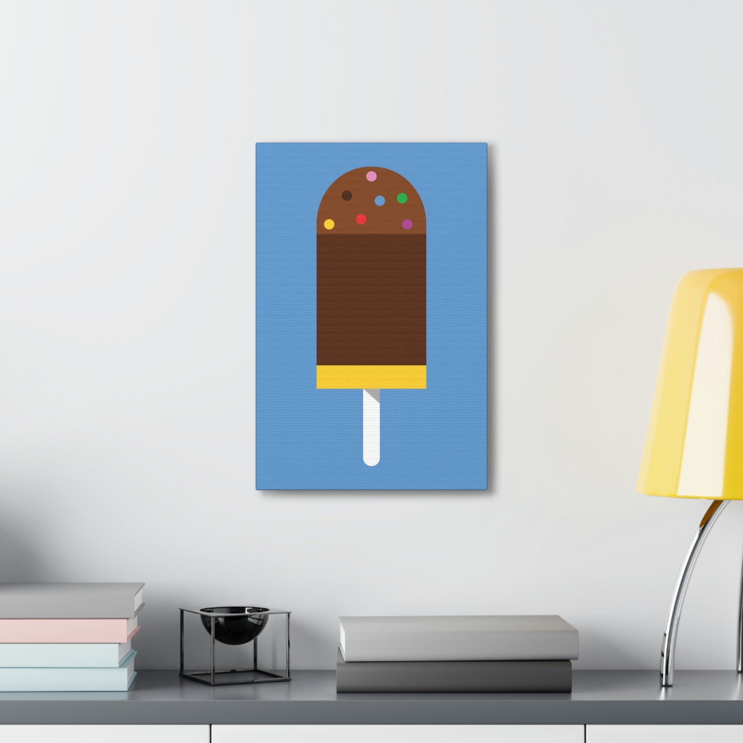 Ice Cream Lover Minimal Abstract Aesthetic Classic Art Canvas Gallery Wraps