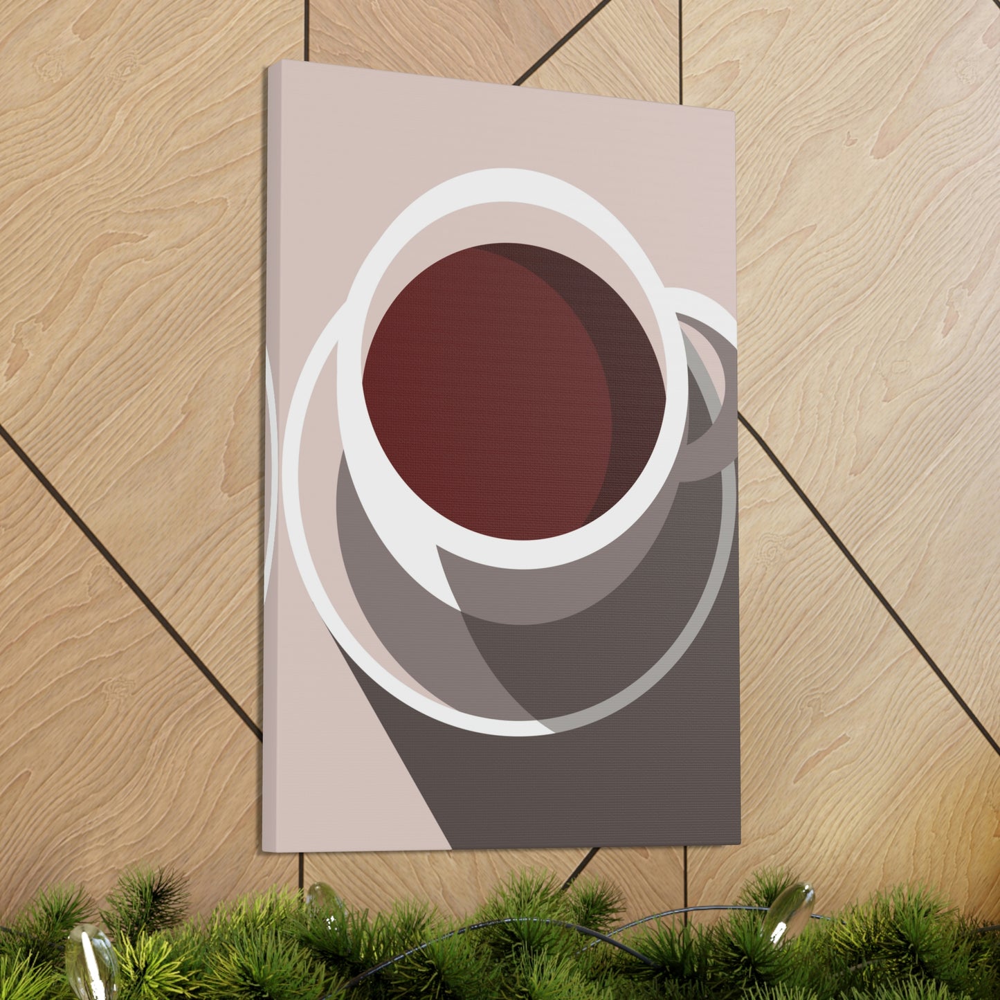 Cup Of Coffee Minimal Art Aesthetic Beige Aesthetic Classic Art Canvas Gallery Wraps