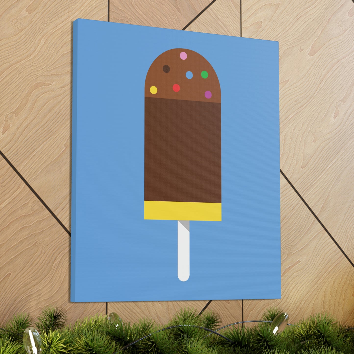 Ice Cream Lover Minimal Abstract Aesthetic Classic Art Canvas Gallery Wraps