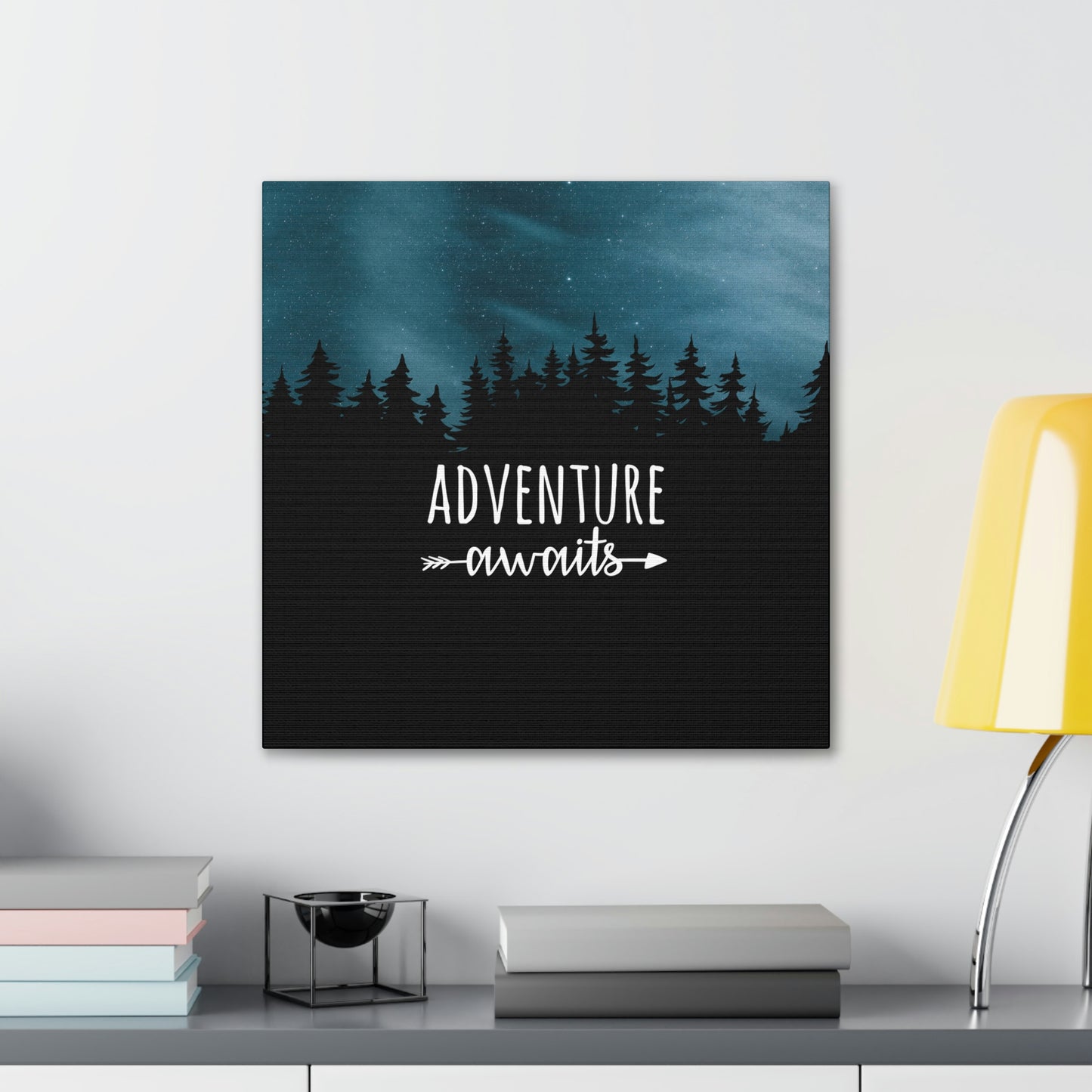 Adventure Awaits Art Vacation Landscape Explore Aesthetic Classic Art Canvas Gallery Wraps