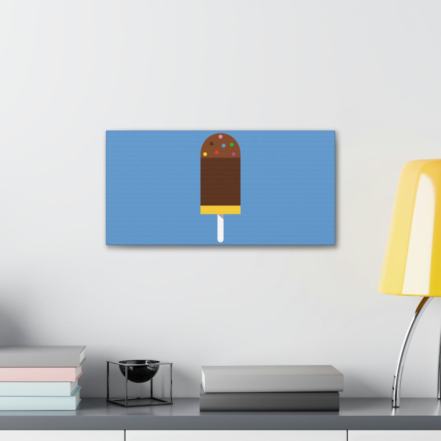 Ice Cream Lover Minimal Abstract Aesthetic Classic Art Canvas Gallery Wraps