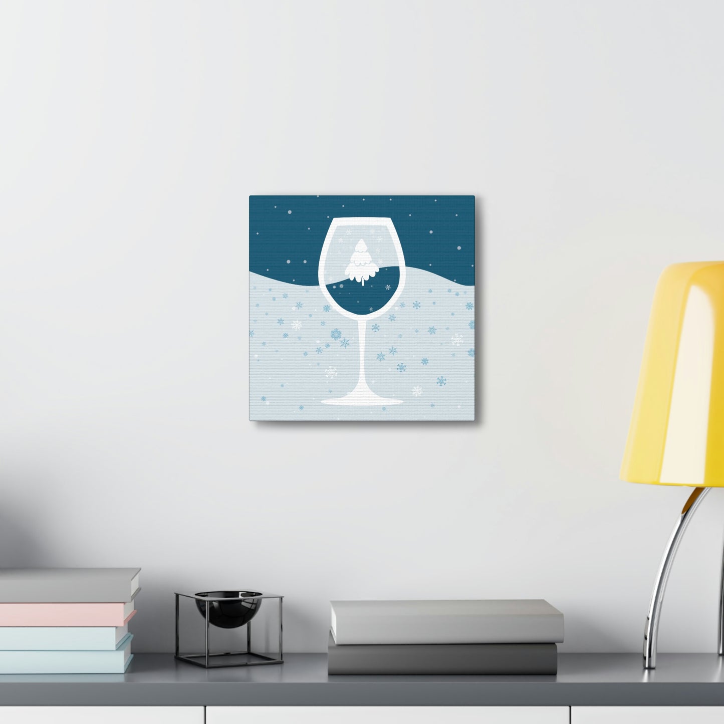 Ice Wine Winter Holidays Aesthetic Classic Art Canvas Gallery Wraps