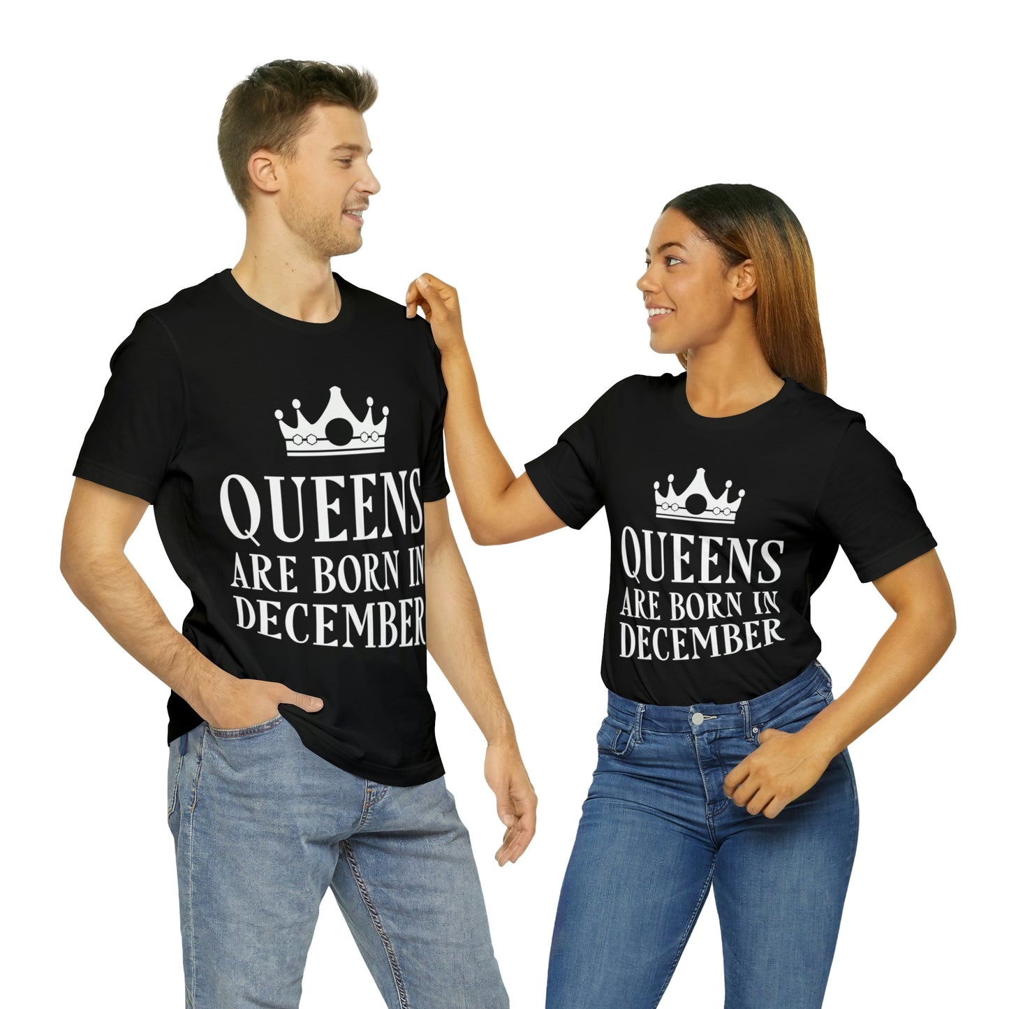 Queens Are Born in December Unisex Jersey Short Sleeve T-Shirt