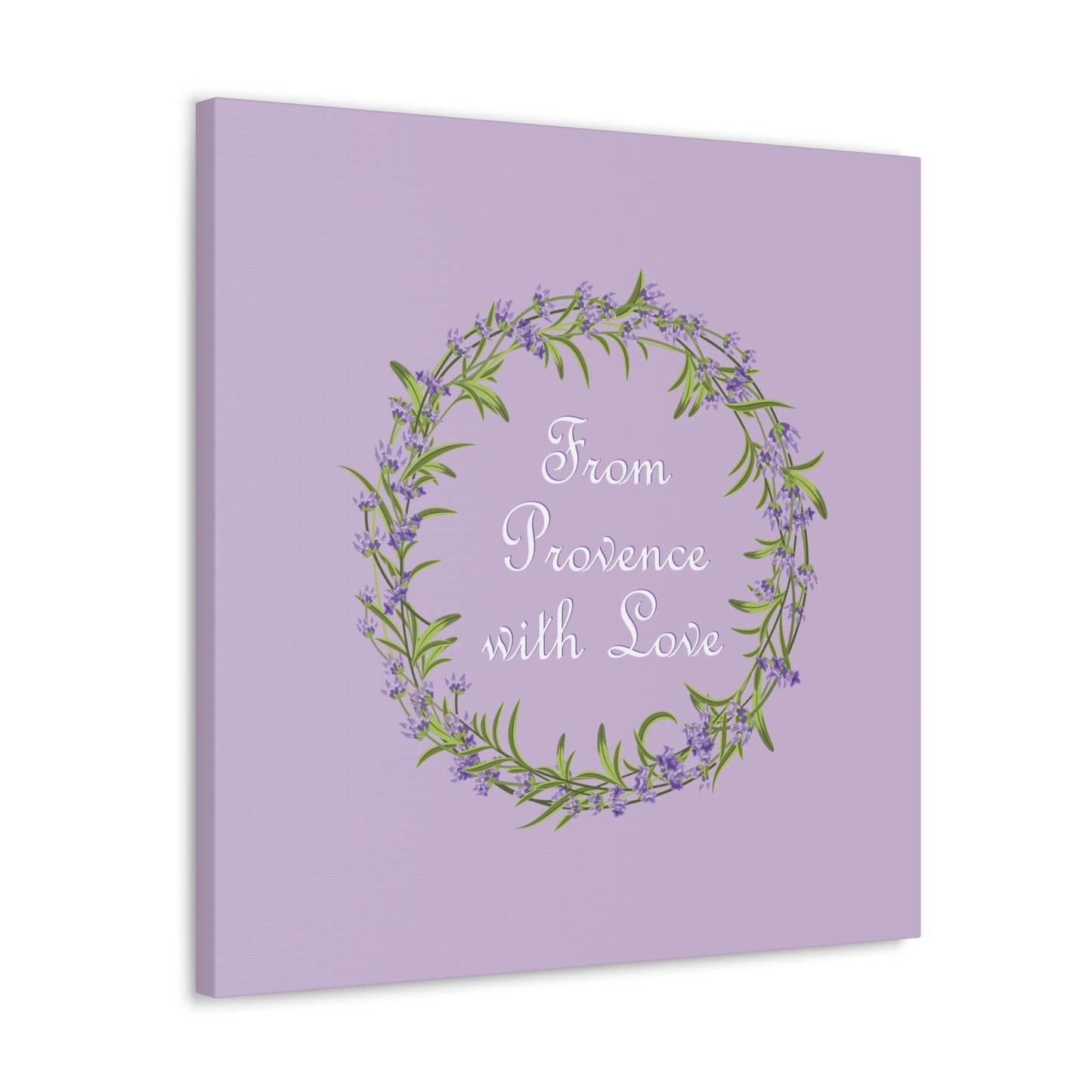 From Provence with love Lavender Frame Aesthetic Classic Art Canvas Gallery Wraps