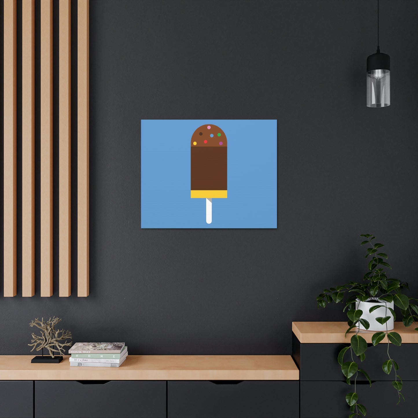 Ice Cream Lover Minimal Abstract Aesthetic Classic Art Canvas Gallery Wraps