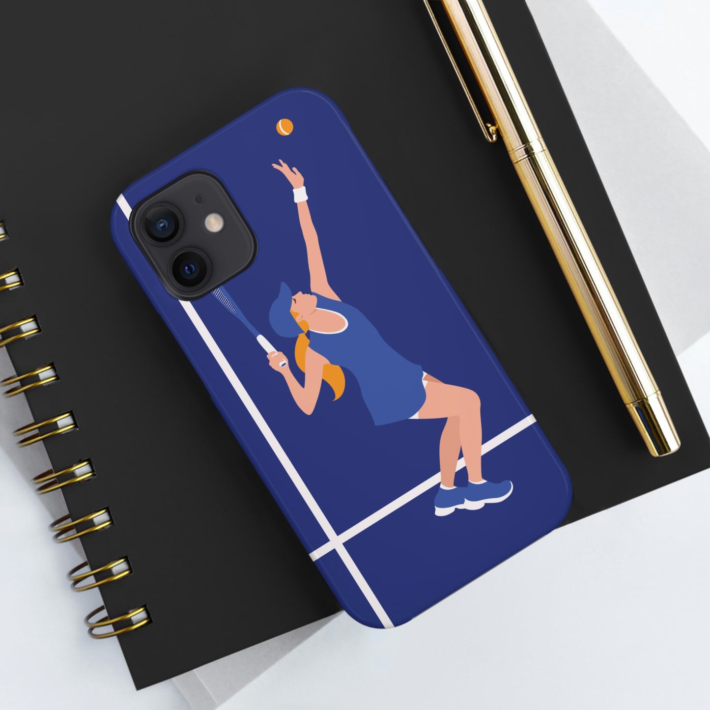 Tennis Player Blue Art Sports Team Tough Phone Cases Case-Mate