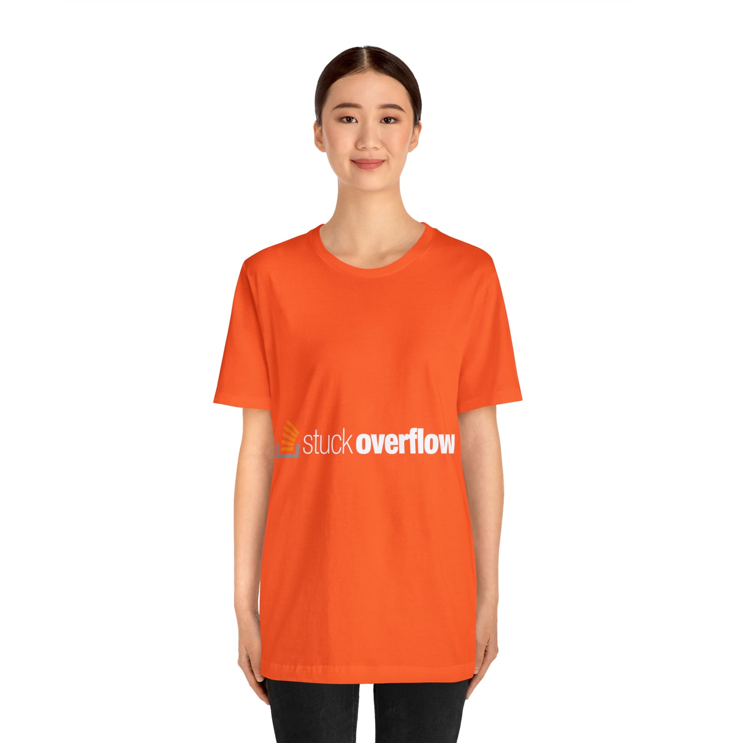 Stack Overflow Funny IT Developer Programming Nerdy Unisex Jersey Short Sleeve T-Shirt