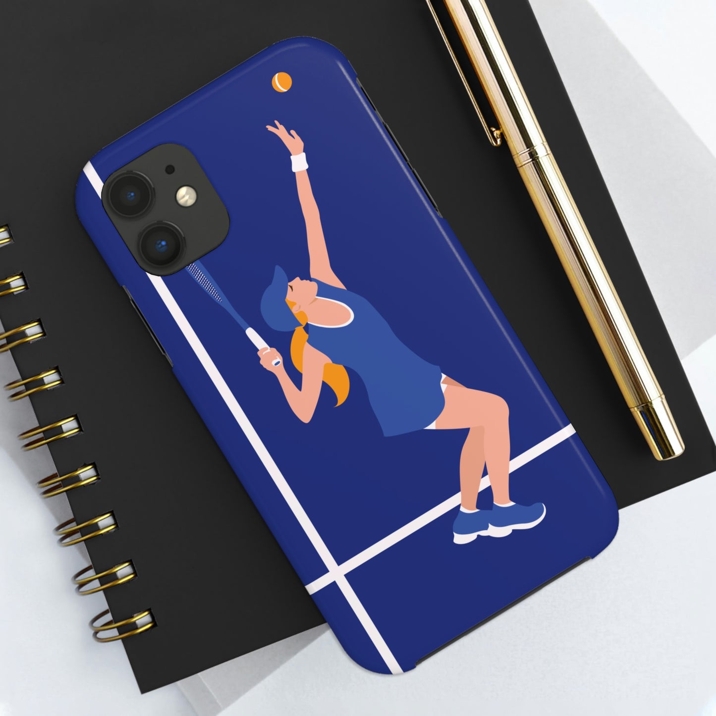 Tennis Player Blue Art Sports Team Tough Phone Cases Case-Mate