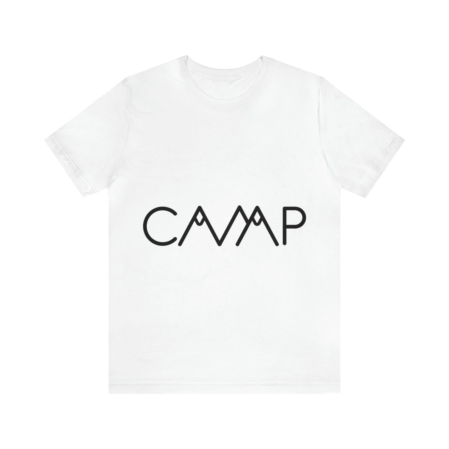 Camping Typography Minimal Art Unisex Jersey Short Sleeve T-Shirt