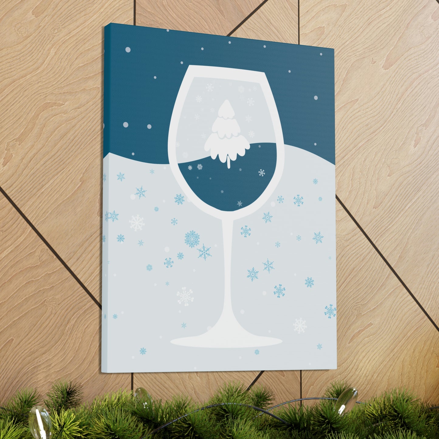 Ice Wine Winter Holidays Aesthetic Classic Art Canvas Gallery Wraps