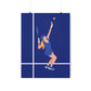 Tennis Player Blue Art Sports Team Premium Matte Vertical Posters