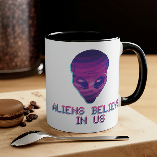 Aliens Believe In Us UFO TV Series Classic Accent Coffee Mug 11oz