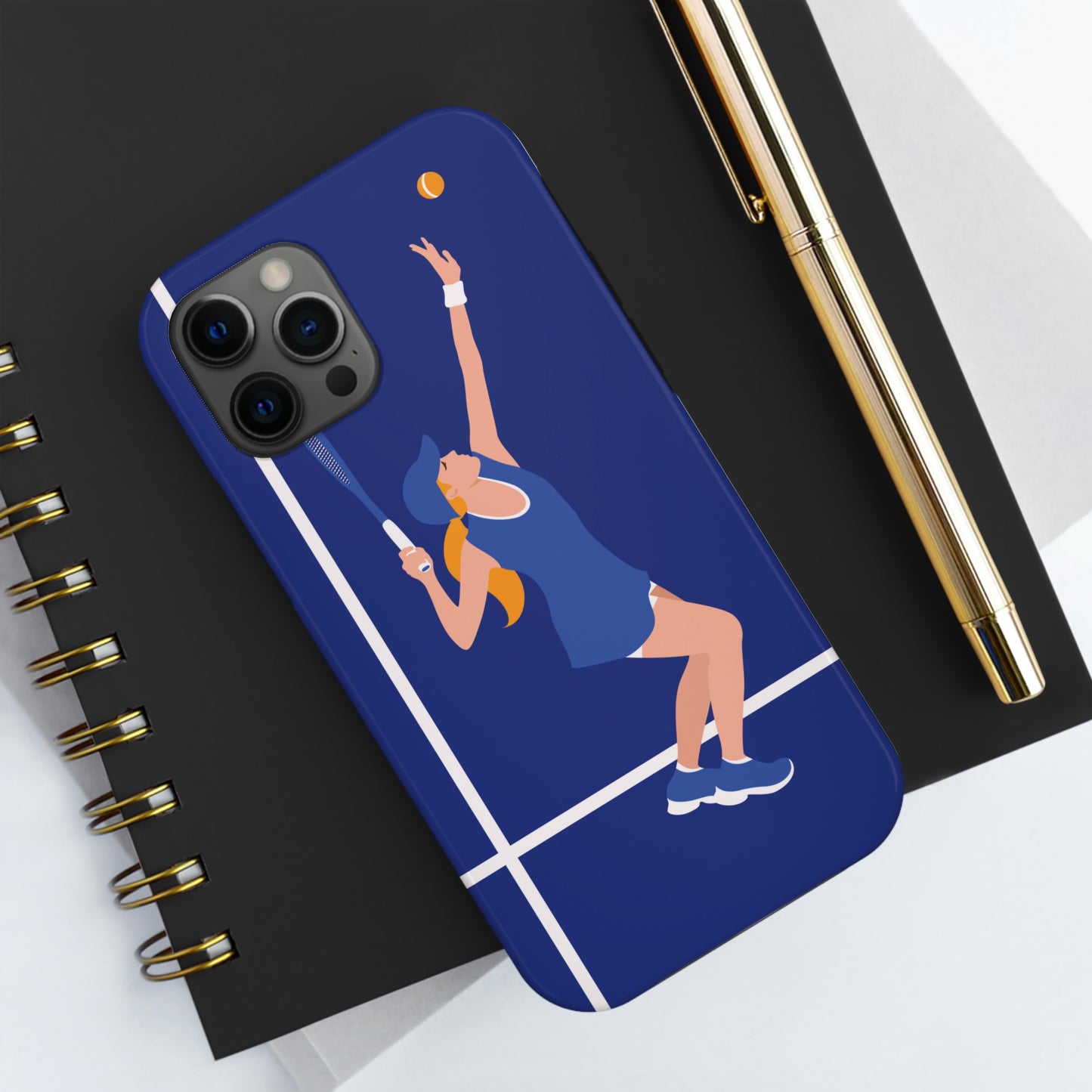 Tennis Player Blue Art Sports Team Tough Phone Cases Case-Mate