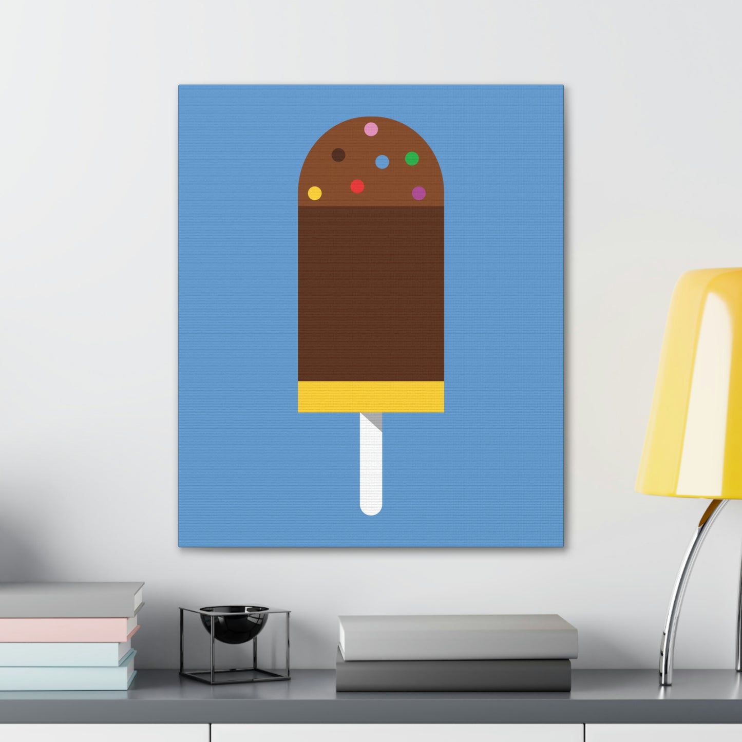 Ice Cream Lover Minimal Abstract Aesthetic Classic Art Canvas Gallery Wraps