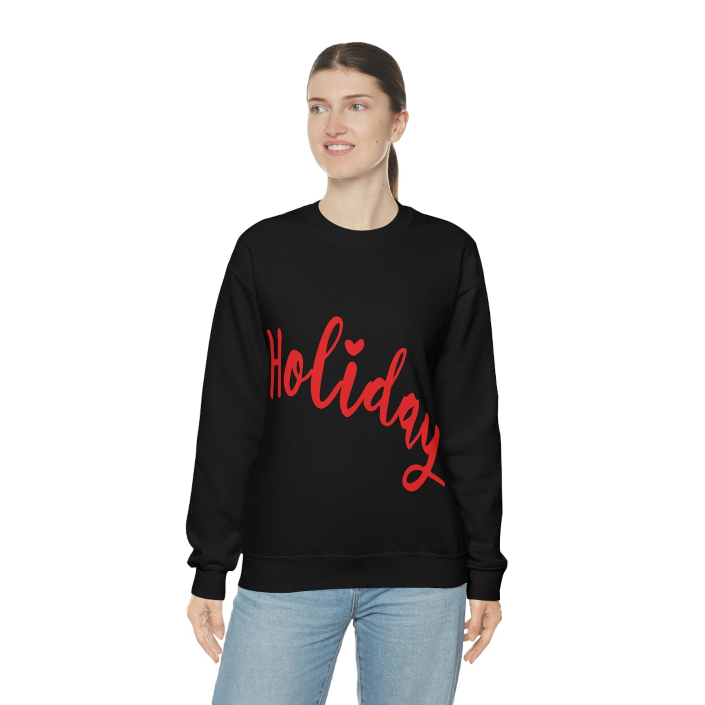 Holidays Red Text Weekend Quotes Unisex Heavy Blend™ Crewneck Sweatshirt