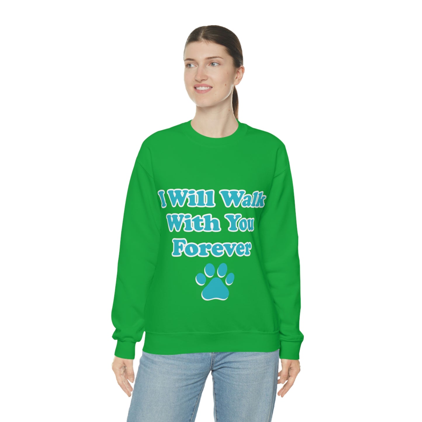 I Will Walk With You Forever Cat Lover Unisex Heavy Blend™ Crewneck Sweatshirt