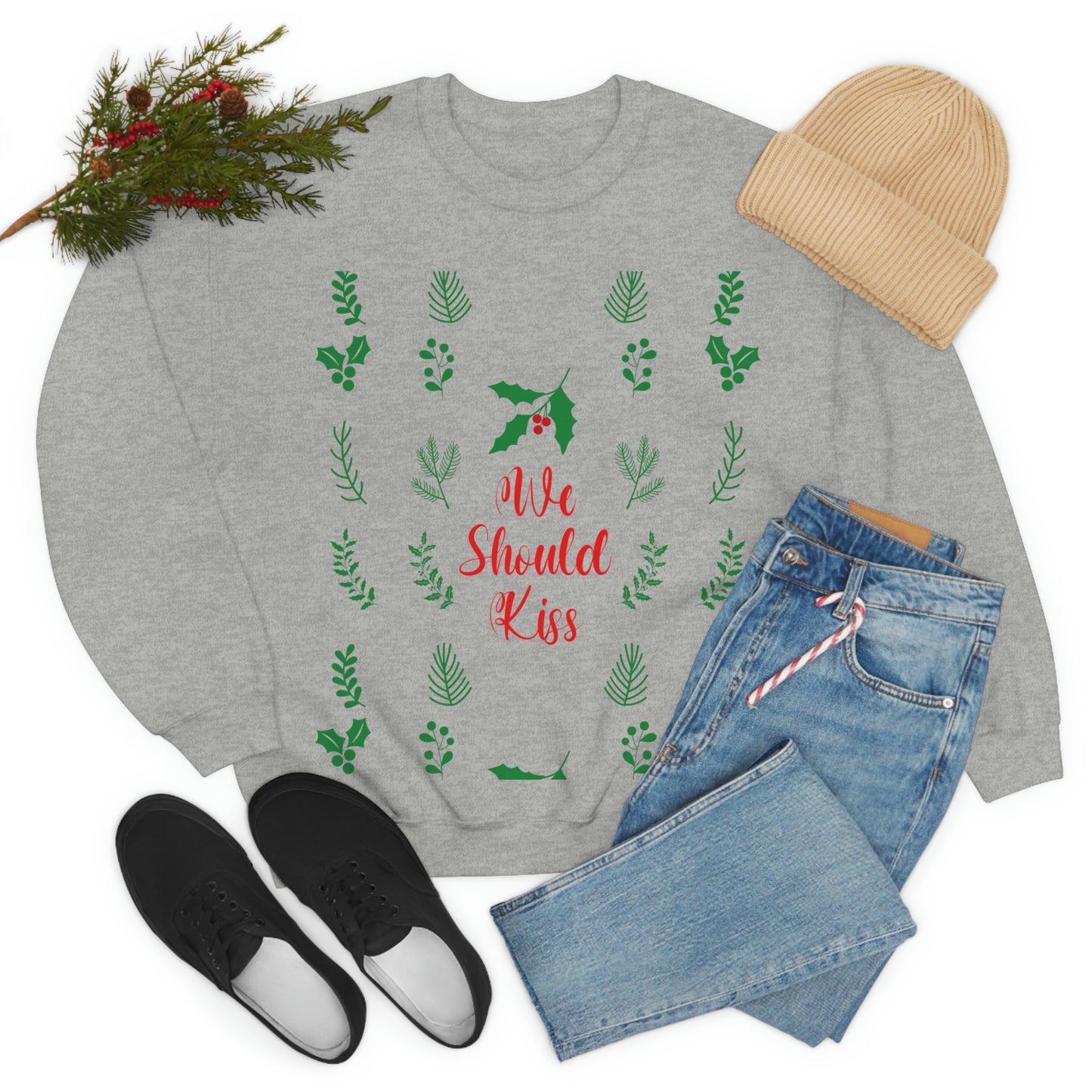 We Should Kiss Leaves Quotes Unisex Heavy Blend™ Crewneck Sweatshirt