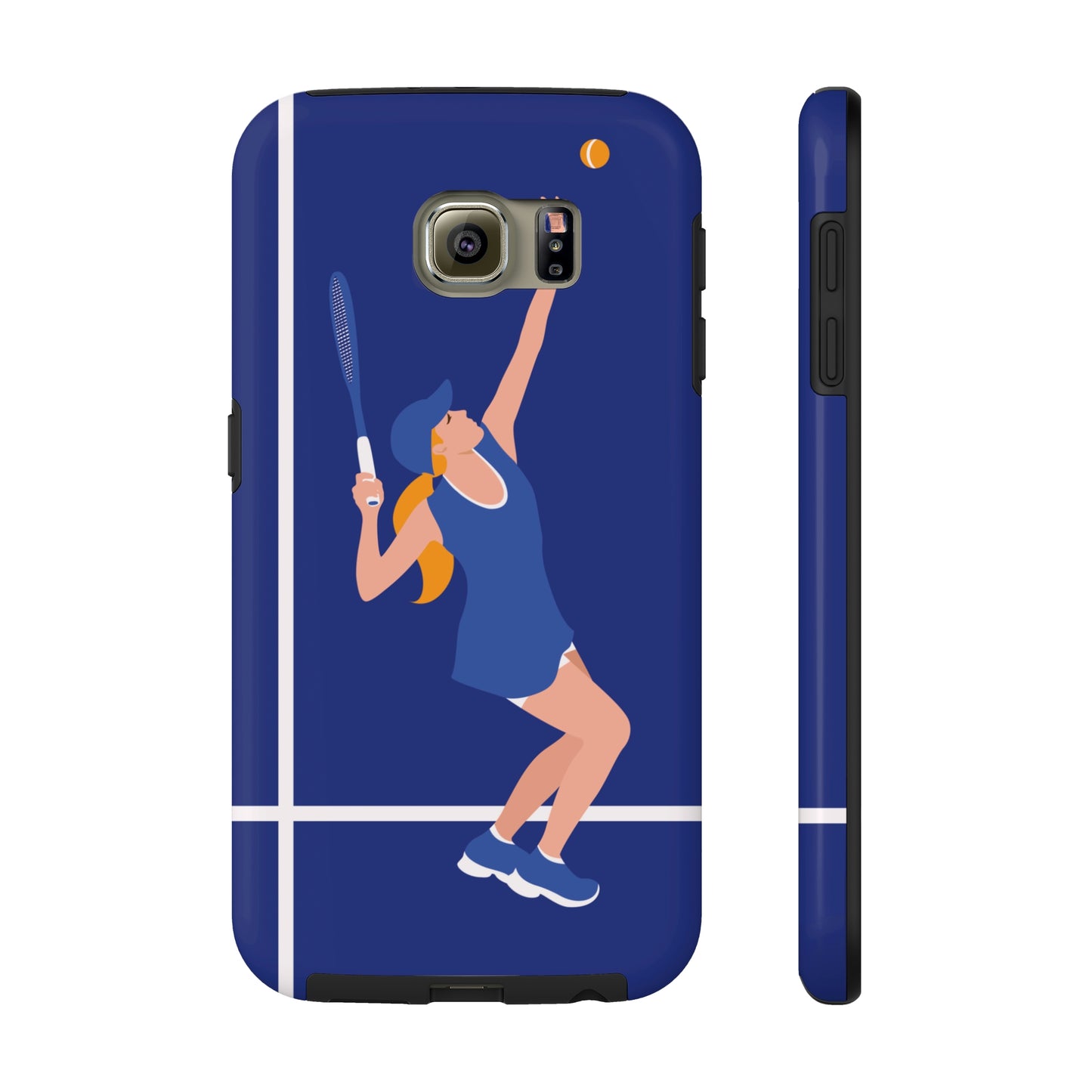 Tennis Player Blue Art Sports Team Tough Phone Cases Case-Mate