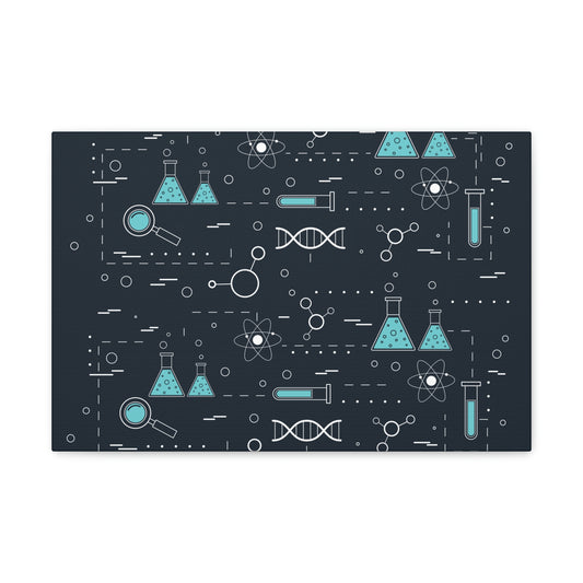 Chemistry Science Biology Pattern Scientist Educational Aesthetic Classic Art Canvas Gallery Wraps