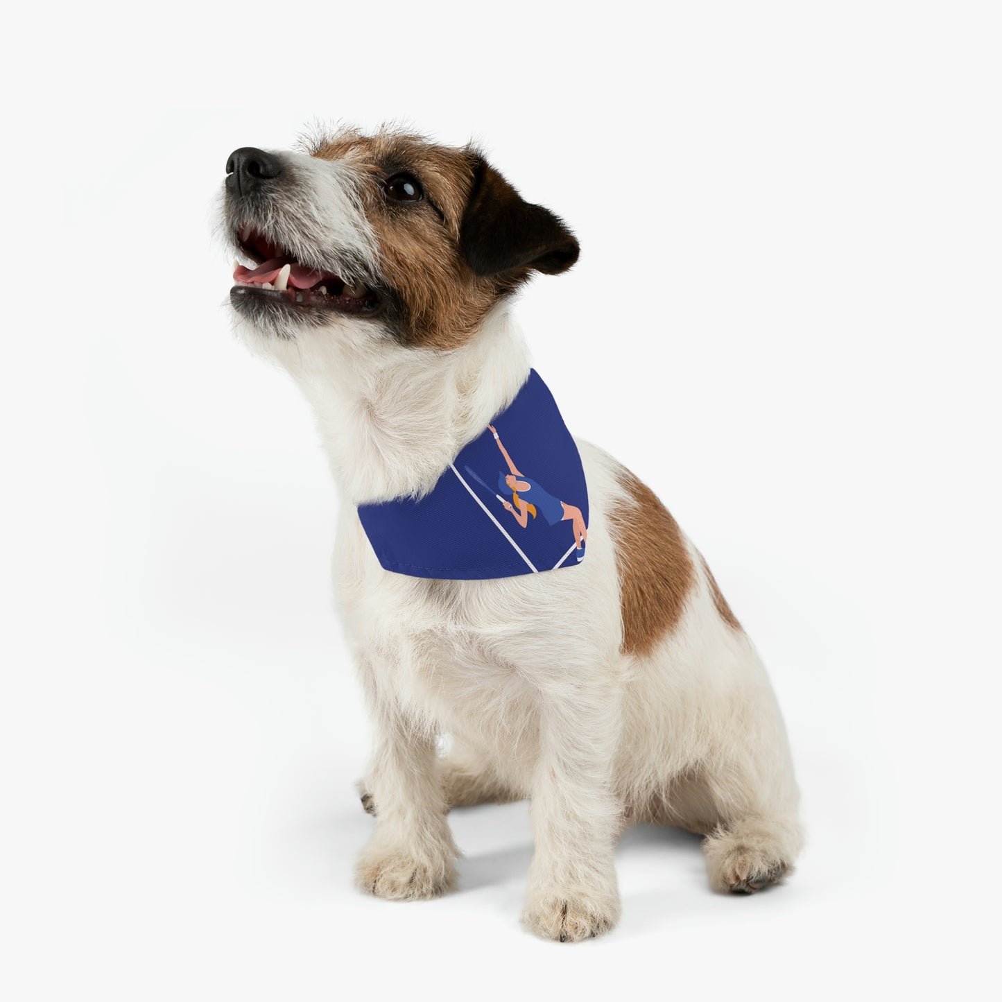 Tennis Player Blue Art Sports Team Pet Bandana Collar